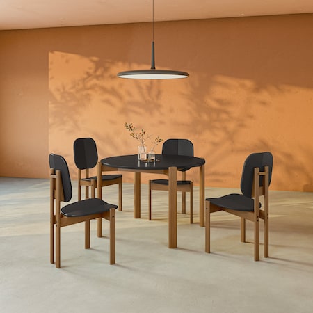 Manhattan Comfort Gales Dining Chair in Black - Set of 4 2-DC-83938-BK